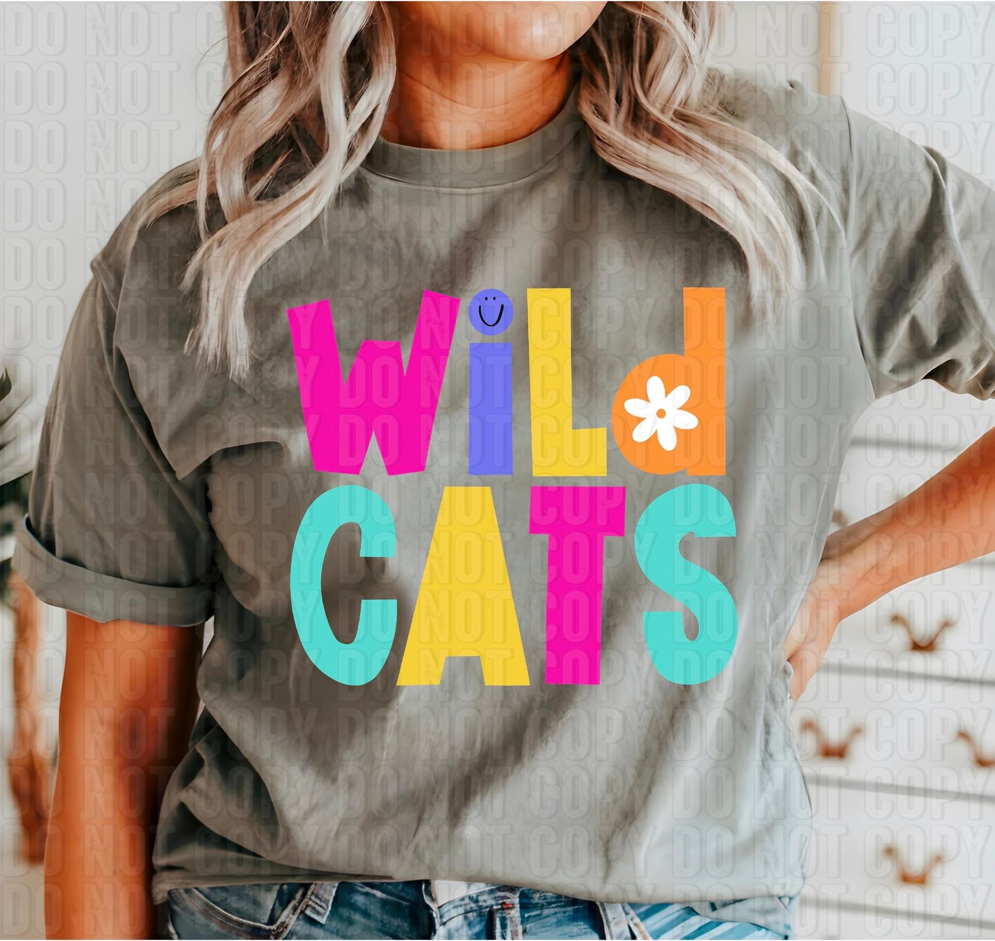 Wildcats flower retro