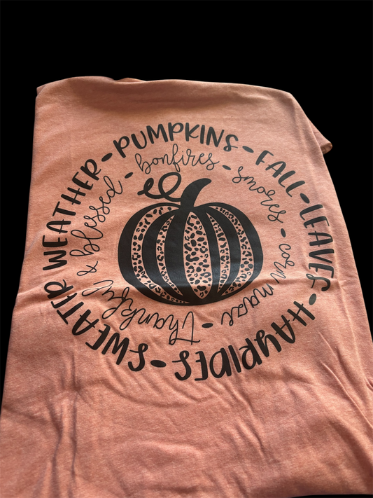 Pumpkins Fall Leaves Hayrides Sweater weather bella canvas heather sunset