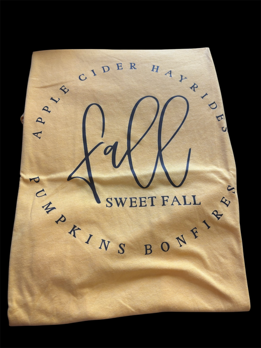 Fall sweet fall bella canvas yellow