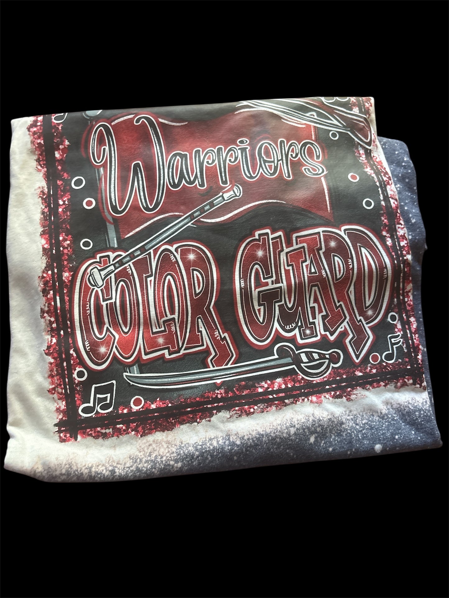 Warriors color guard bleached gildan softstyle