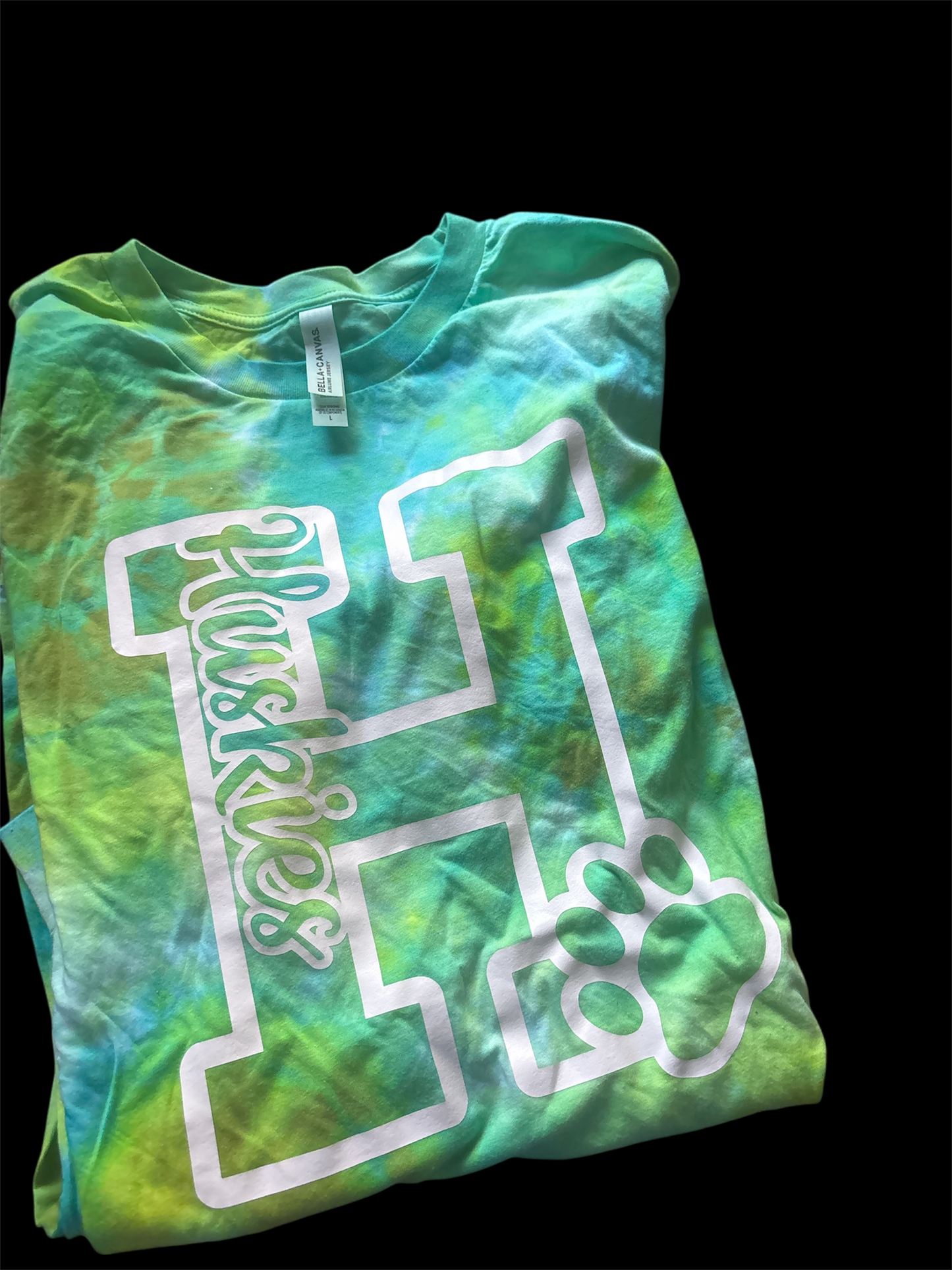 H Huskies tye dye long sleeve