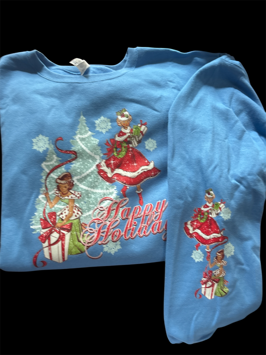 Happy Holidays old fashioned girls