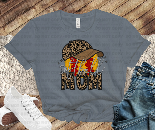 Softball mom leopard
