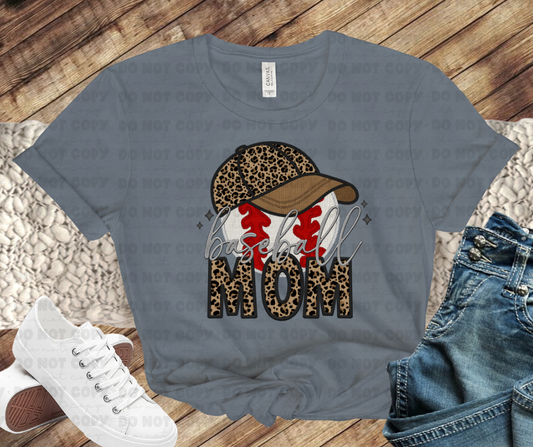 Baseball mom leopard