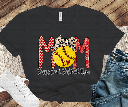 Softball mom bow