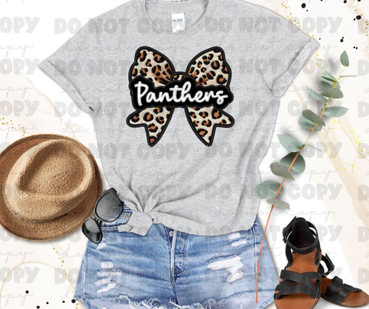 Panthers leopard bow