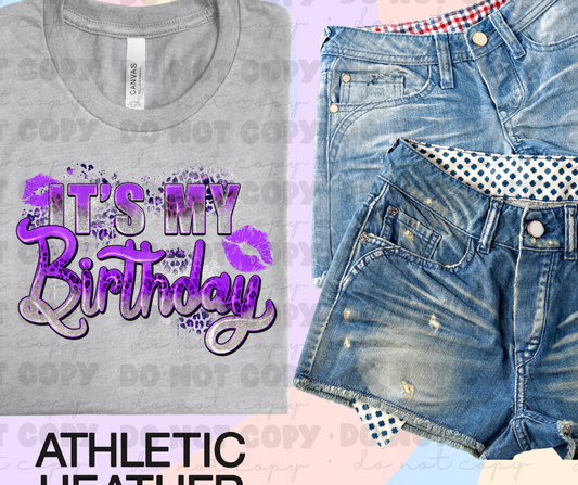 It's my Birthday purple leopard