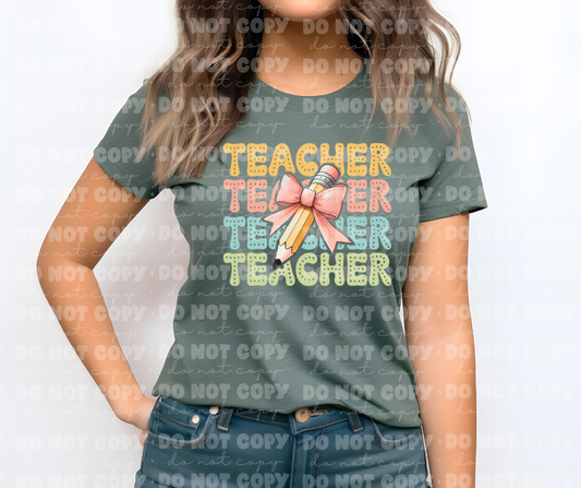 Stacked Teacher w Pencil