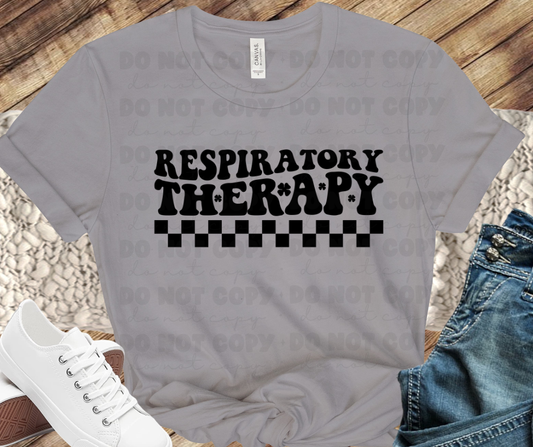 Respiratory therapist black checkered