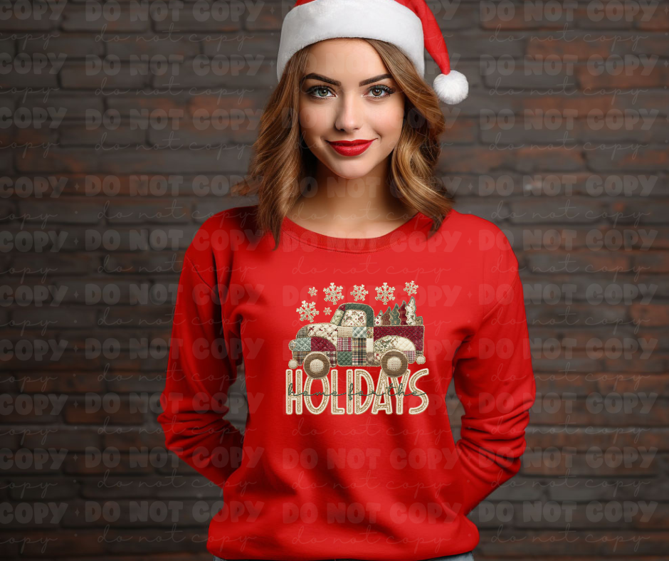 Patchwork Christmas truck