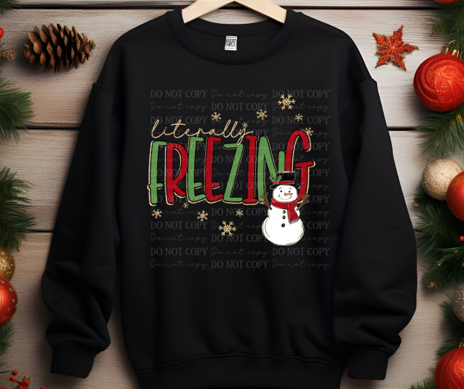 Literally freezing snowman