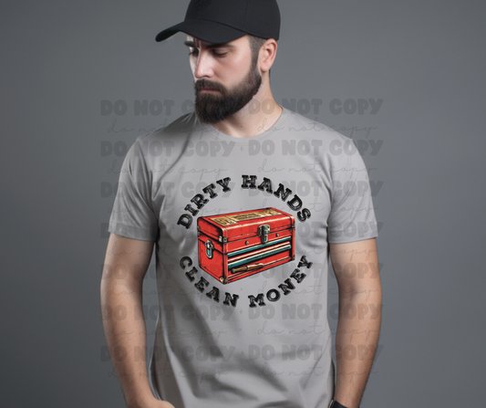 Dirty hands clean money tool box