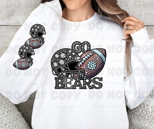 Bears Football faux glitter