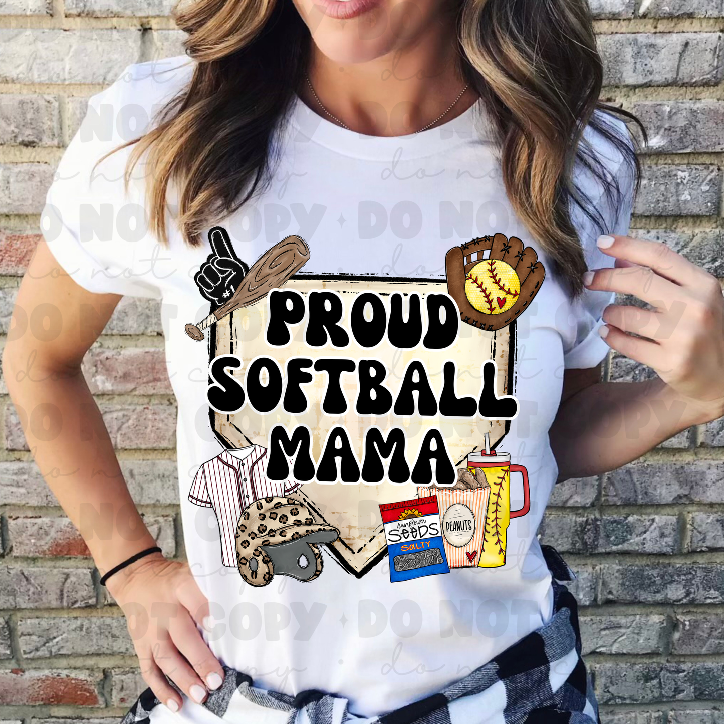 Proud Softball Mama Tee
