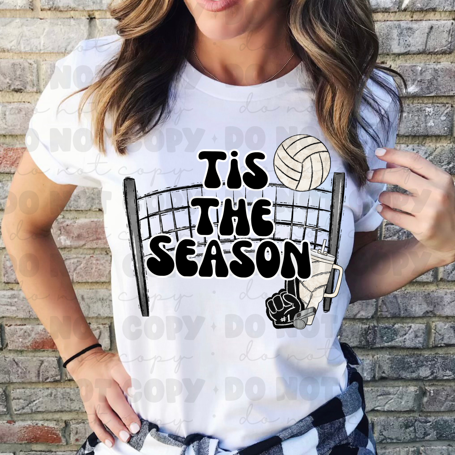 Tis The Season Volleyball Net Tee